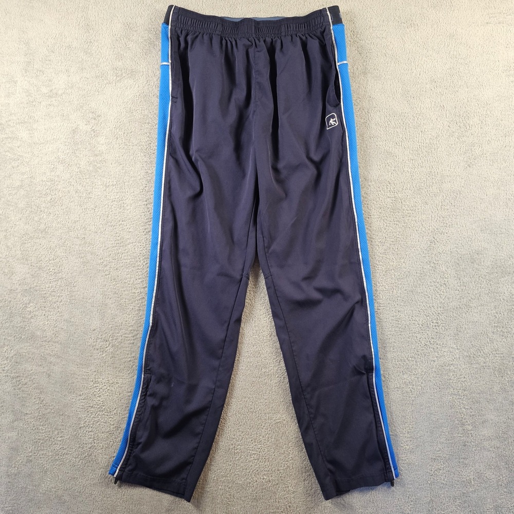AND1 Mens Basketball Track Pants Navy Blue Blue Side Stripe Ankle Zip Large